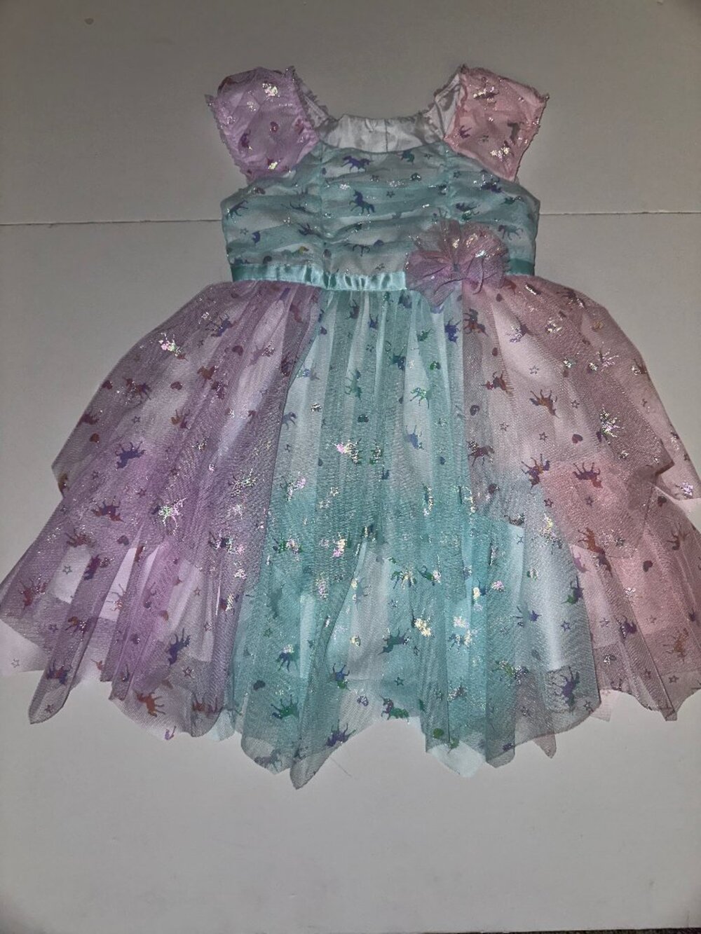 Jona Michelle Toddler Girls Multicolor Pastel UNICORN Spring Dress Size 3T